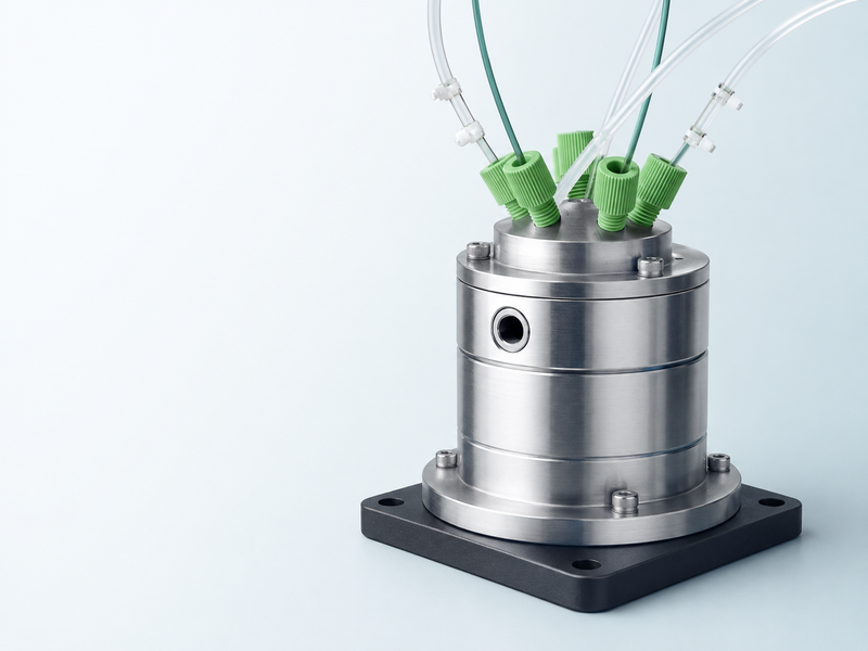 Concept illustration of a chromatography unit